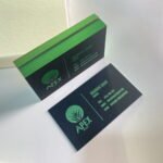 Carte de visite personnalisée de luxe Green Foil Edge